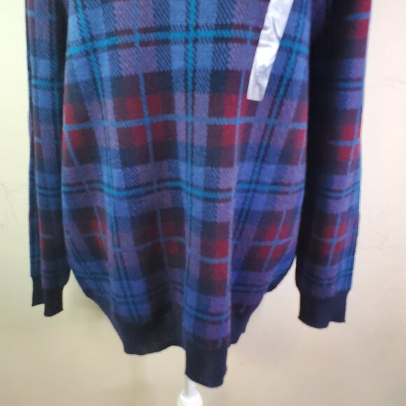 Club room Mens Blue Plaid Crewneck Sweater XL - Picture 6 of 10